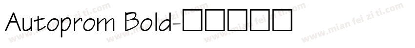 Autoprom Bold字体转换